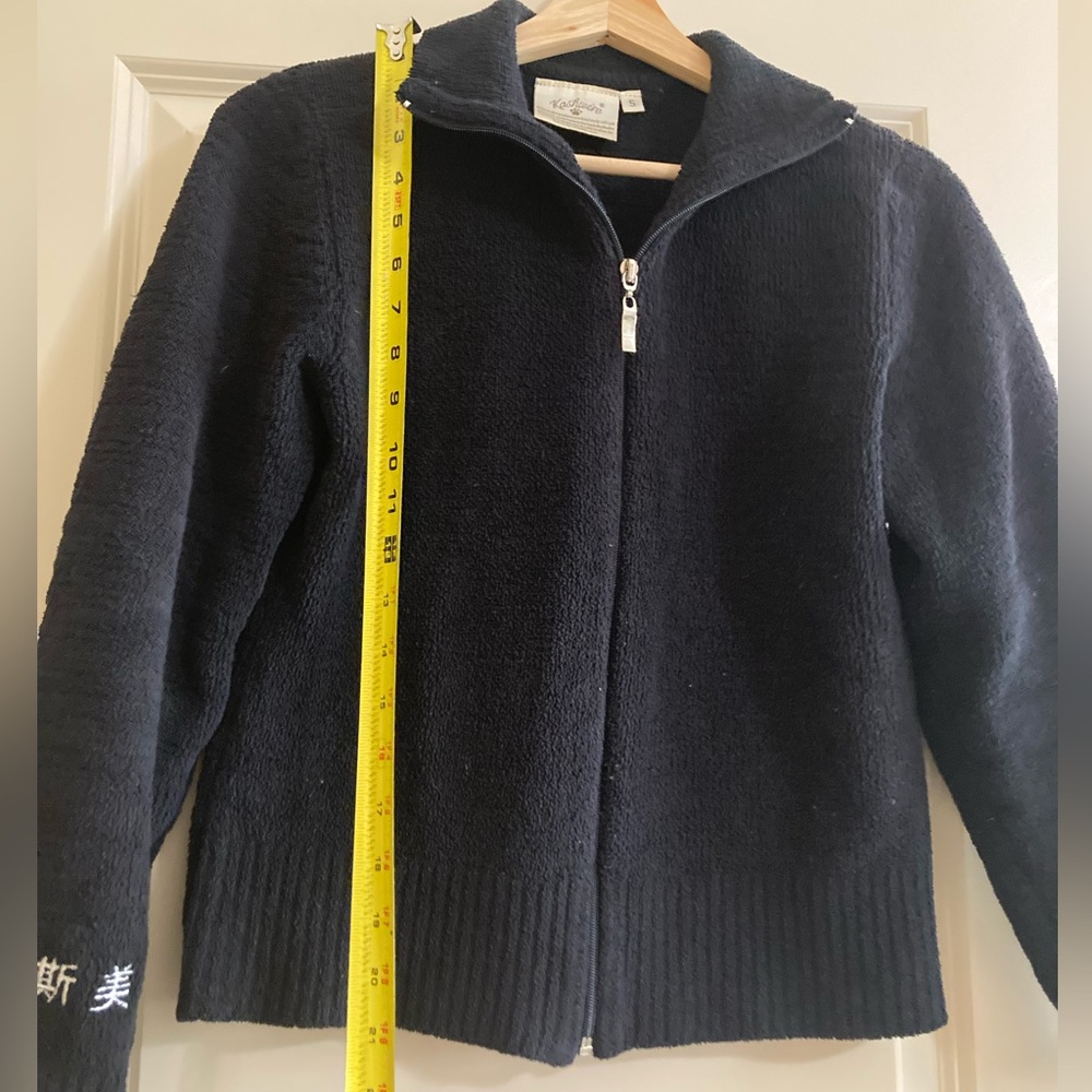 Kashwere Black Full Zip Jacket Small - image 4